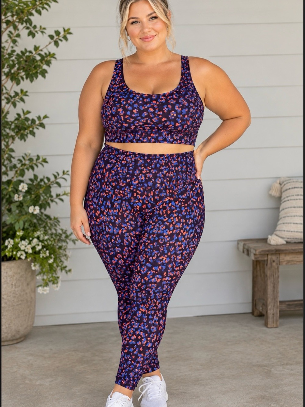Brand New Old Navy Active Matching Set — Leggings & Longline Sports Bra 2X